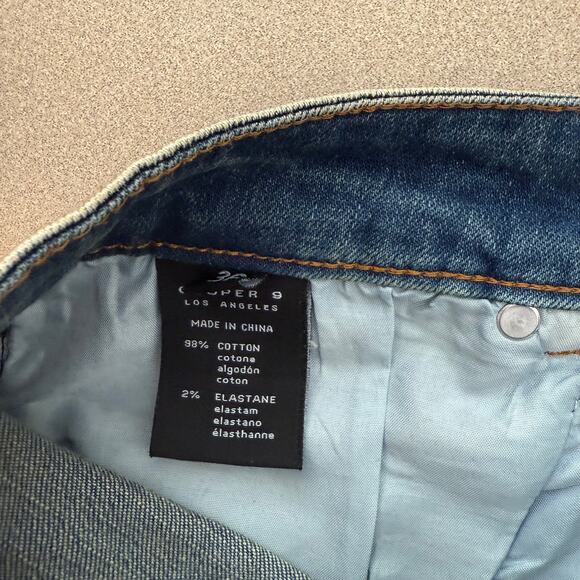 Cooper 9 Men SZ 36 Skinny Distressed Flames Purple Yellow Rocker Streetwear - Picture 8 of 11